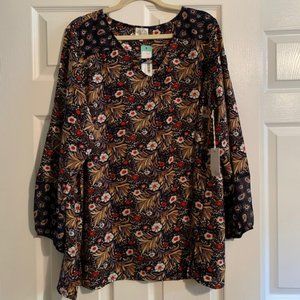 NWT Stitch Fix Ava James Malachi floral blouse 2X
